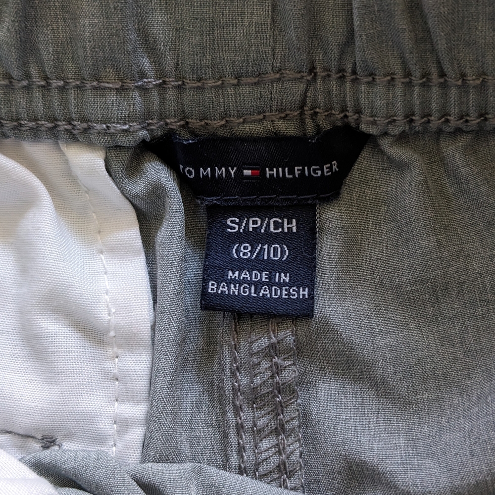 Tommy Hilfiger Shorts Boys Light Grey Cargo Elastic Waist Size 8/10 - Picture 5 of 5